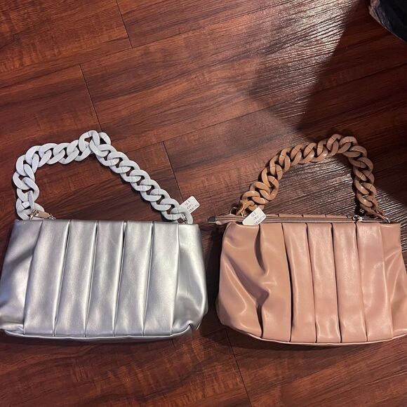The Cameron BAG - Shoulder Bag - Soft Vegan Leather Tan Bag - Chain Strap - Picture 1 of 6